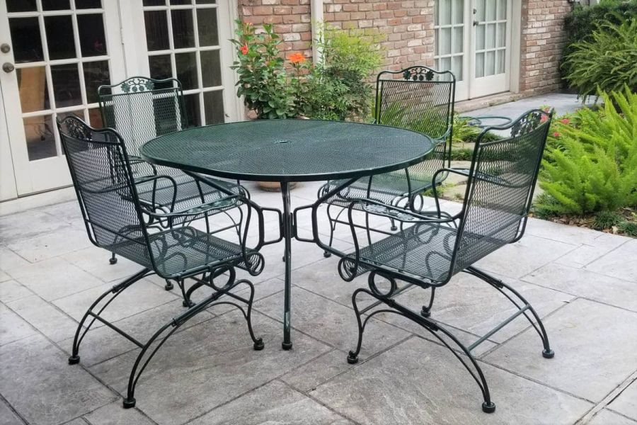 black metal patio black metal patio